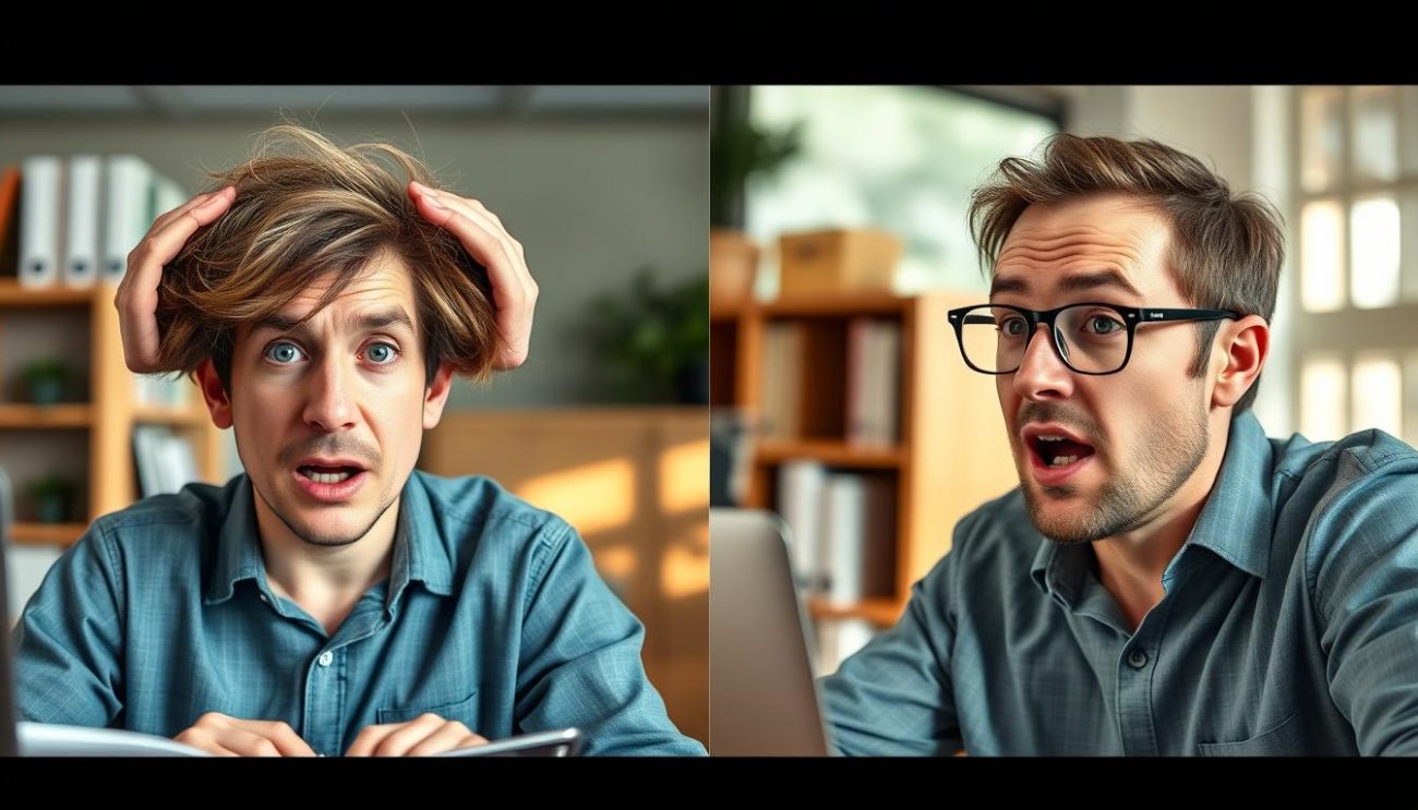 Before and after transformation with Shilajit for mental fog