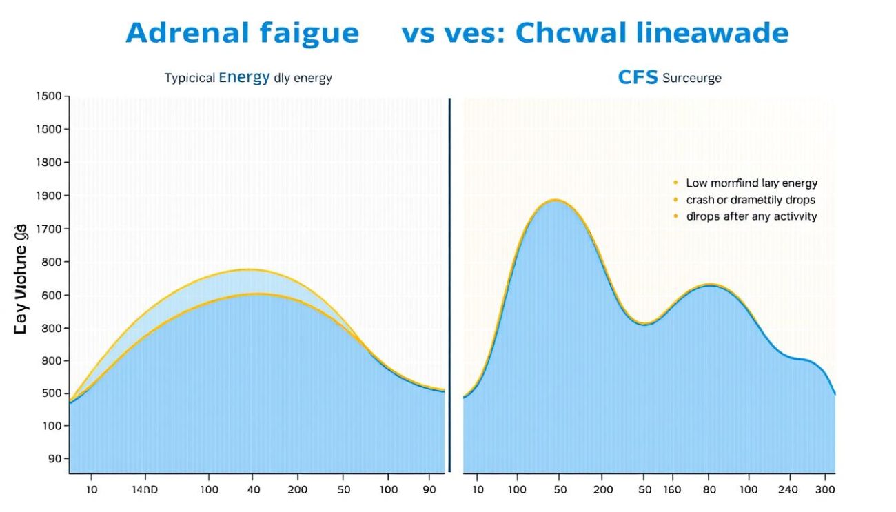 Comparison of energy patterns between adrenal fatigue and chronic fatigue syndrome