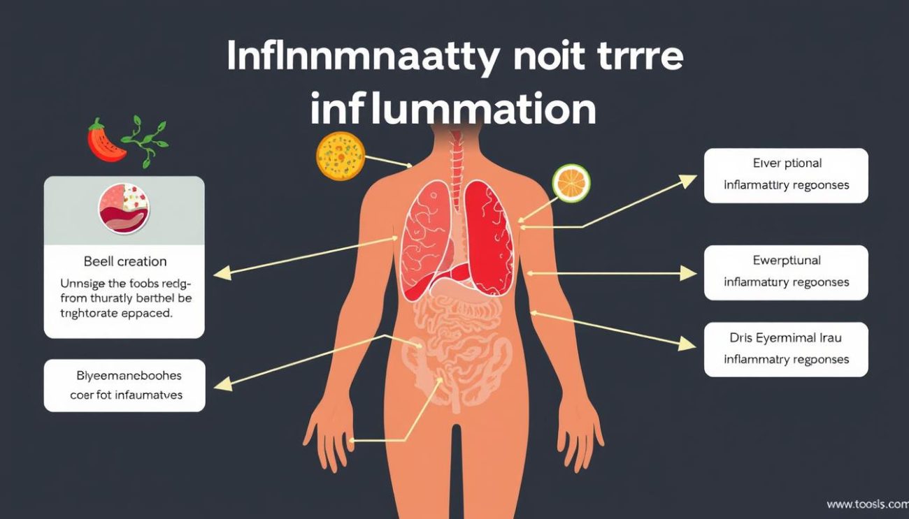 Diagram showing how foods cause inflammation in the body