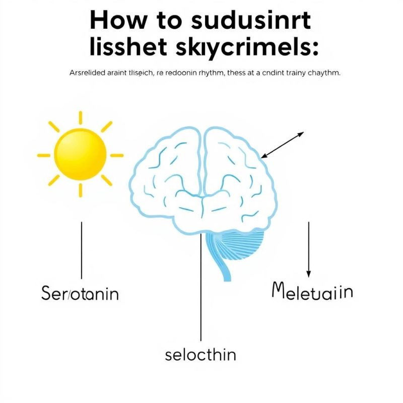 Diagram showing how reduced sunlight affects brain chemistry in seasonal affective disorder (SAD)