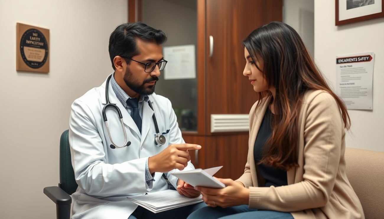 Doctor discussing Shilajit for RLS safety with patient