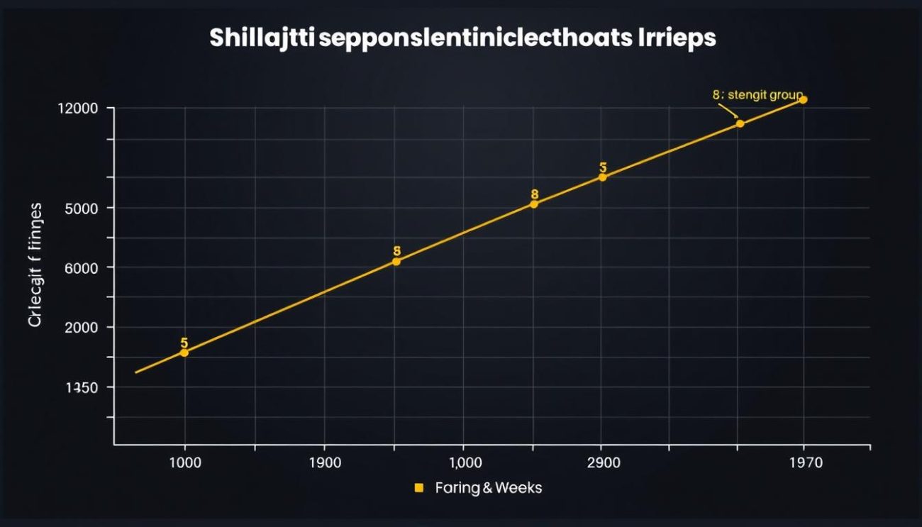 Graph showing improved recovery times and strength gains with Shilajit supplementation