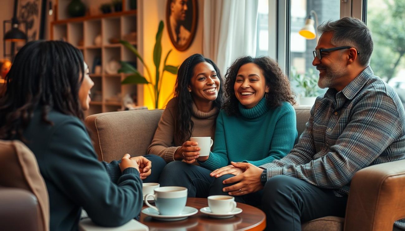 People enjoying meaningful social connection to reduce stress and anxiety