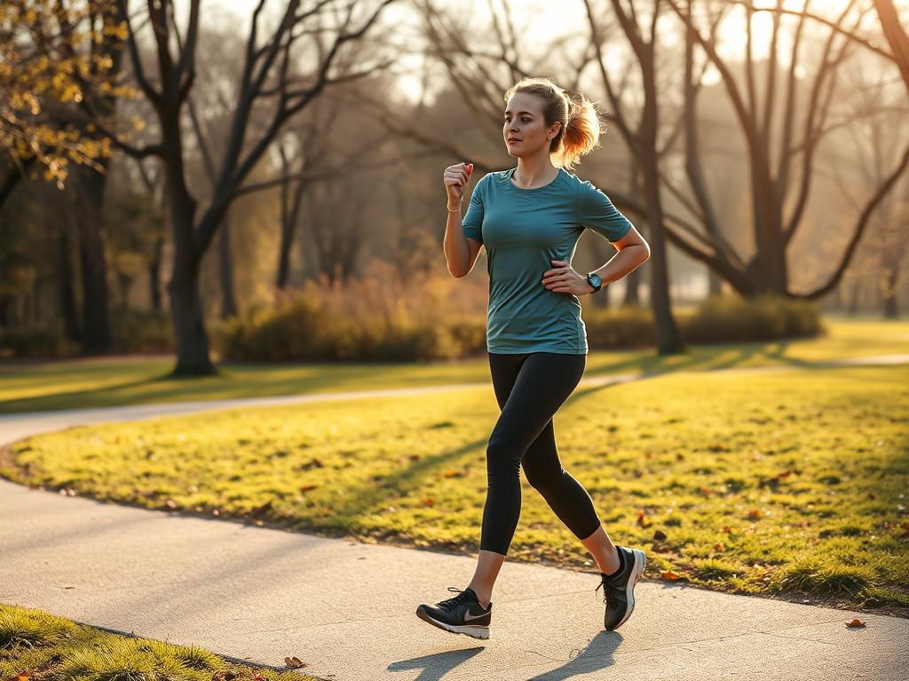 Person exercising during daytime for better sleep quality