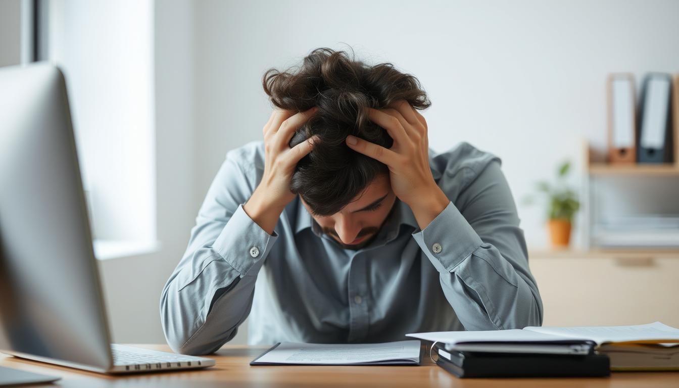 Person experiencing extreme fatigue symptoms