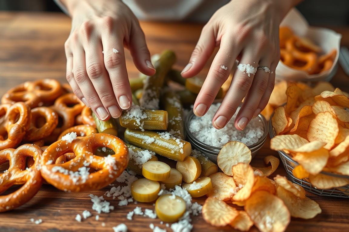 Person experiencing salt cravings, a common symptom of adrenal fatigue