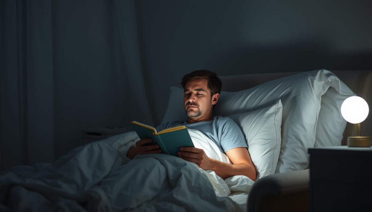 Person getting out of bed during the night instead of tossing and turning