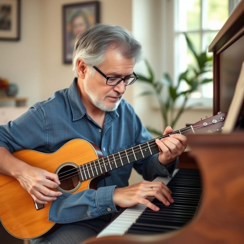 Person learning a new skill to improve memory function