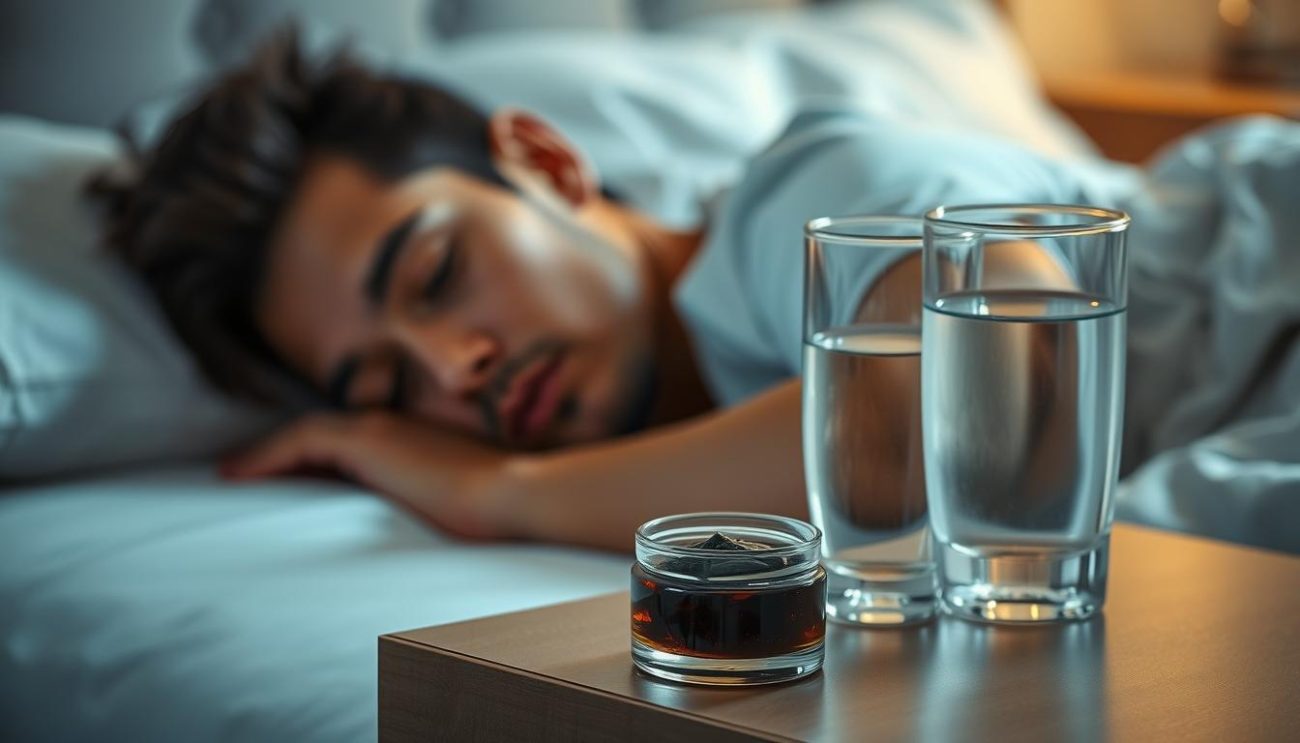 Person sleeping peacefully after taking Shilajit for sleep