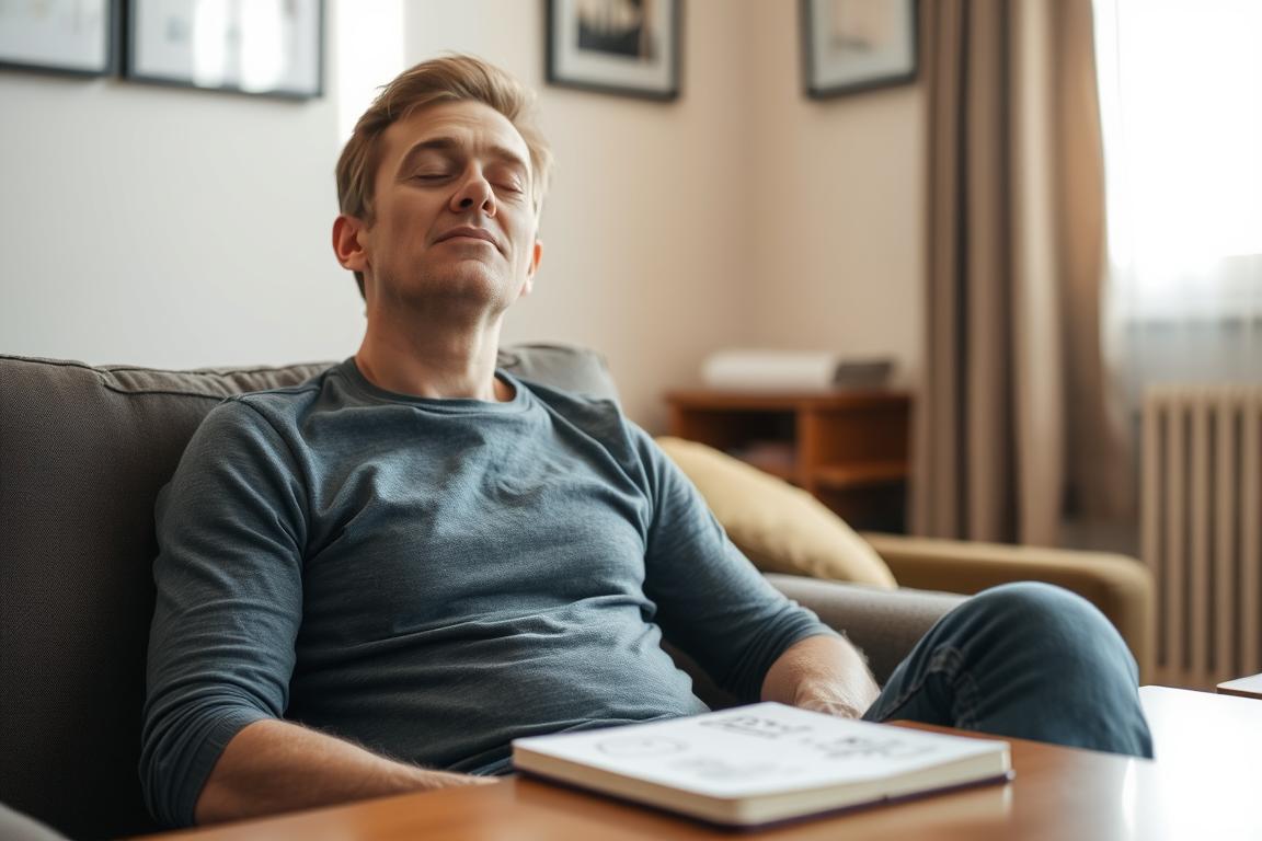 Person using visualization techniques for memory training