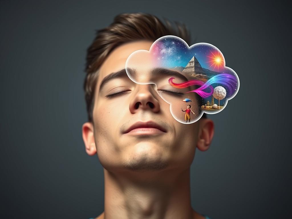 Person using visualization techniques to improve memory and recall