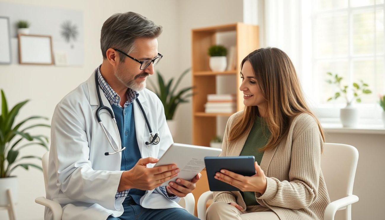 Professional consultation about natural anxiety remedies with healthcare provider