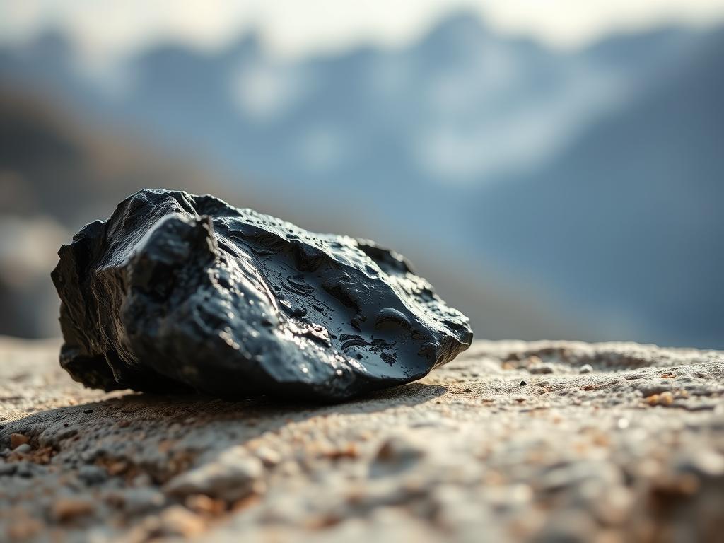Raw Shilajit resin from Himalayan mountains for treating insomnia