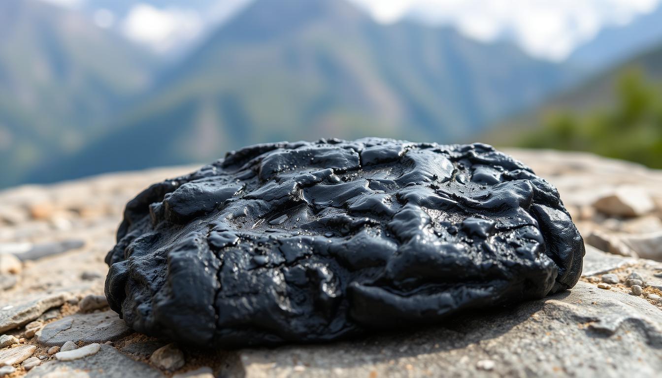 Raw Shilajit resin from Himalayan mountains - natural energy booster