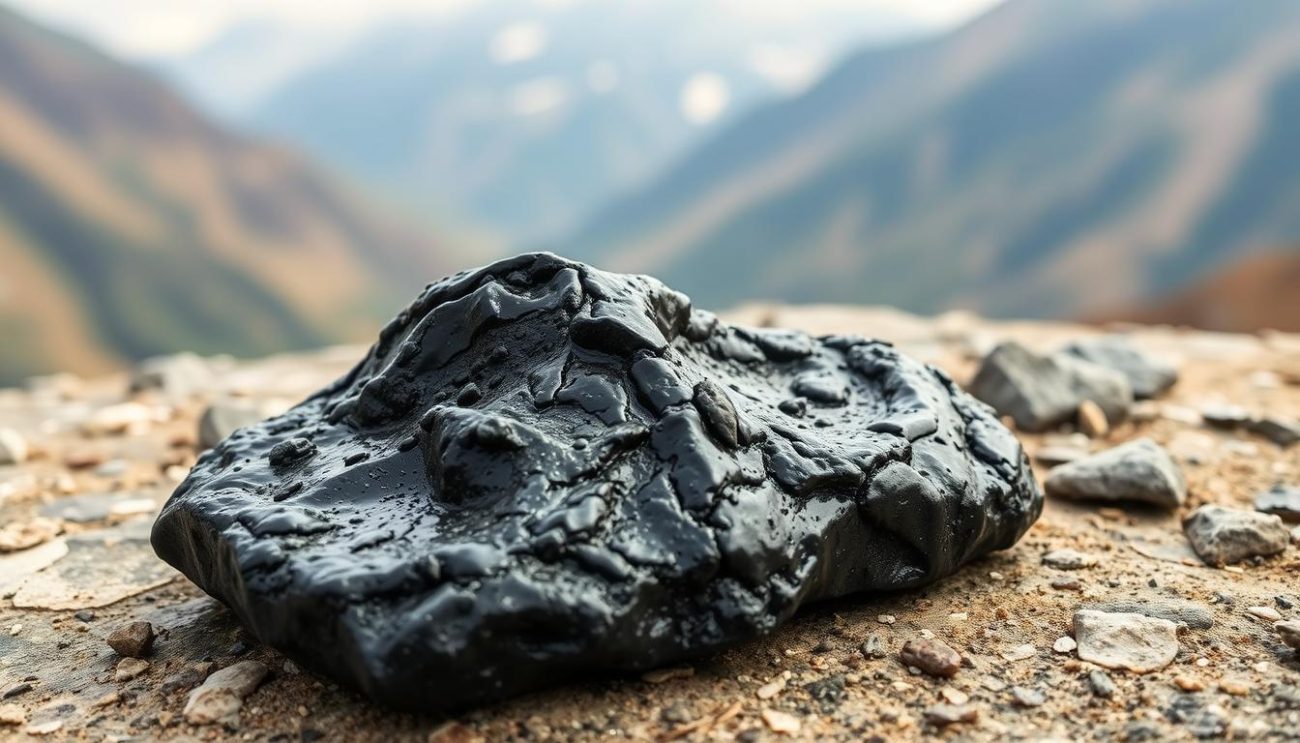 Raw Shilajit resin from Himalayan mountains to stop smoking