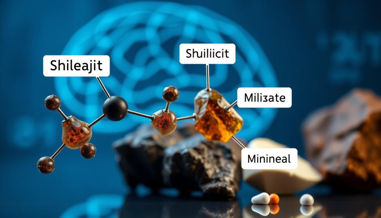 Shilajit for mental fog showing its rich mineral composition