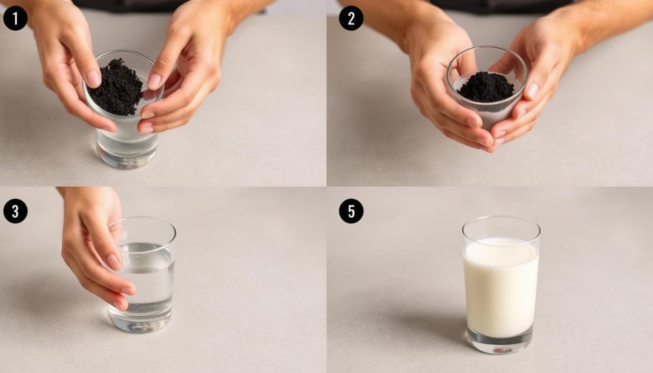 Step-by-step guide showing how to prepare natural pre workout Shilajit before training