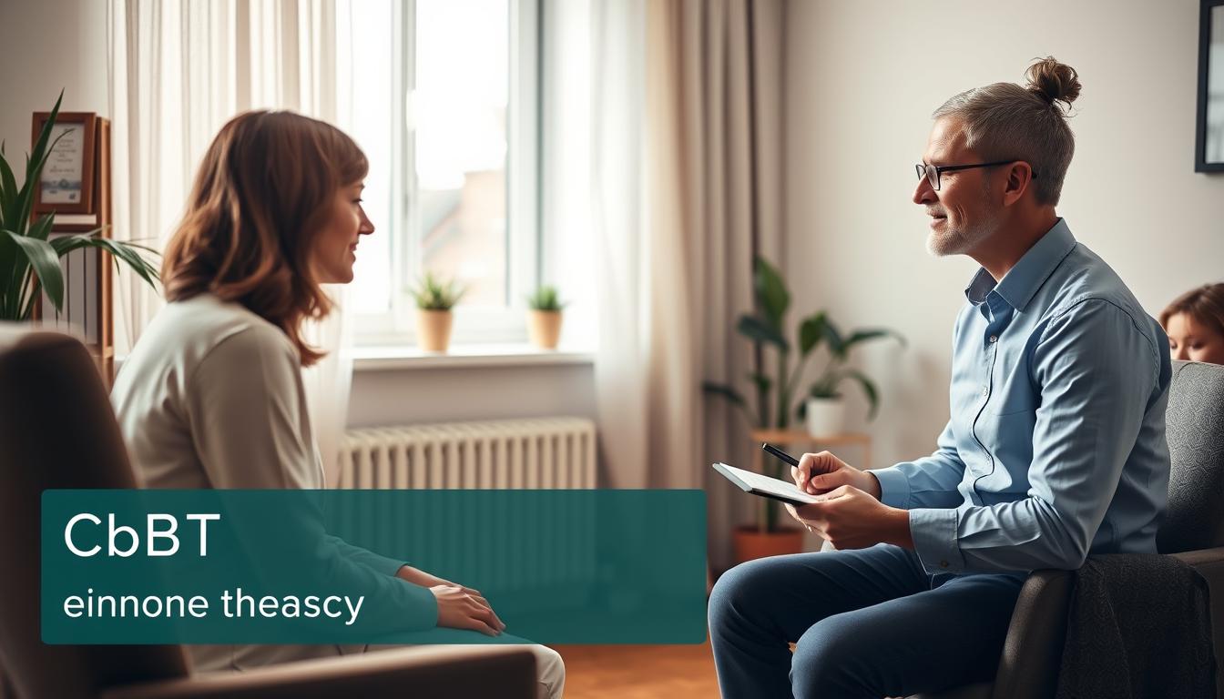 Therapist conducting CBT session for anxiety with a patient