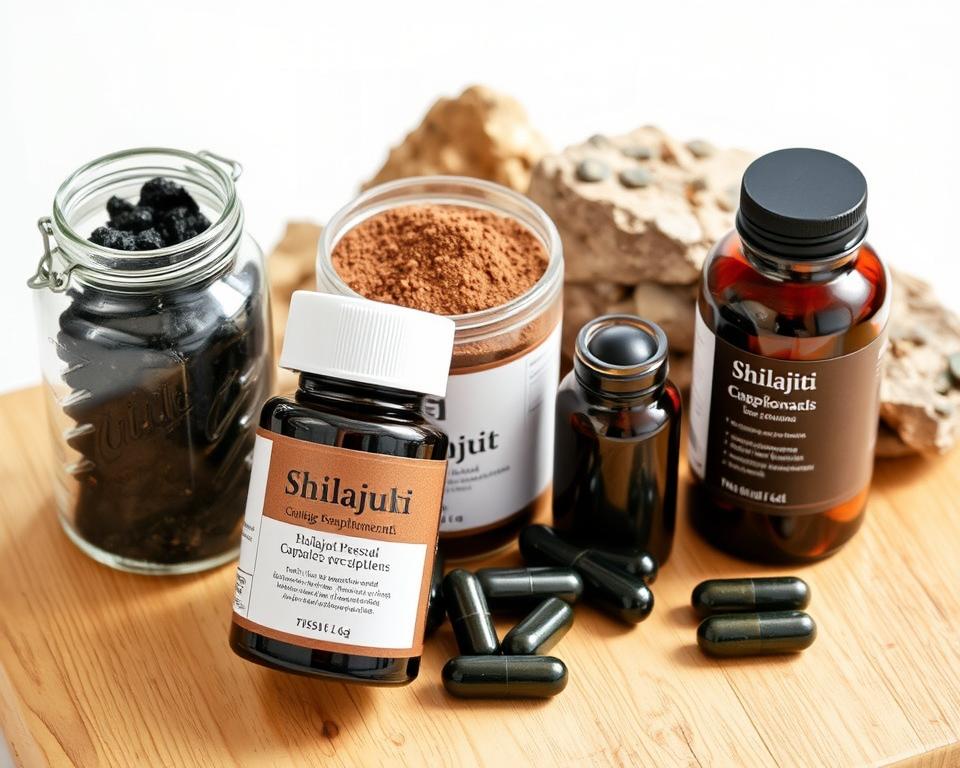 Various forms of Shilajit for RLS including resin, powder, and capsules