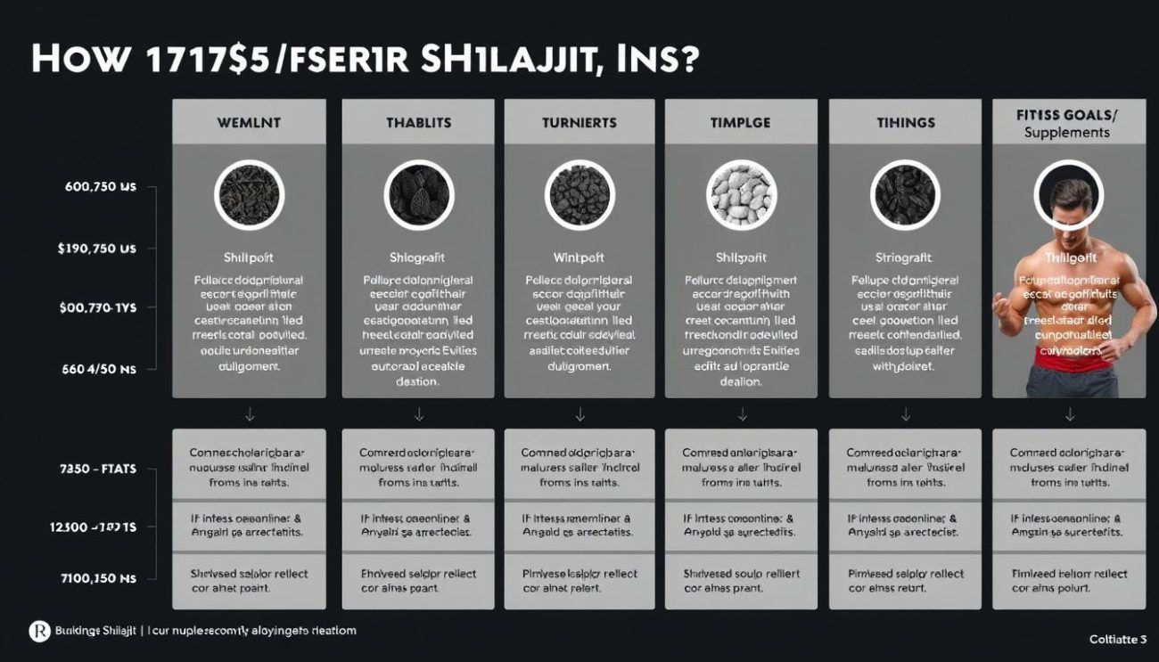 Visual guide to stacking Shilajit with other supplements for gym performance