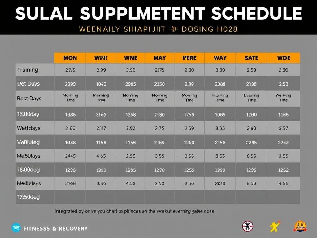 Weekly Shilajit supplementation schedule for optimal muscle growth